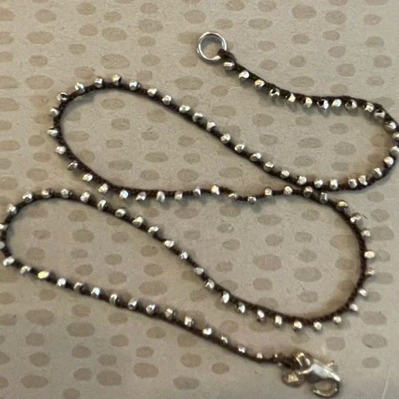 Silpada Silk Cord with Sterling Silver Beads Necklace N2107 RARE - Picture 10 of 13